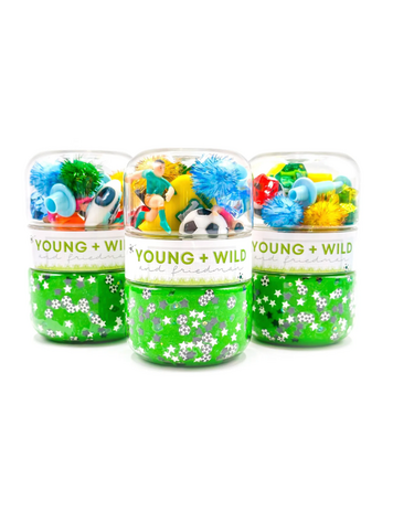 YOUNG + WILD AND FRIEDMAN Soccer Grab & Go Dough Jar