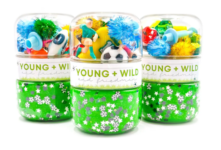 YOUNG + WILD AND FRIEDMAN Soccer Grab & Go Dough Jar