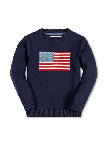 HOPE & HENRY Organic Baby Flag Sweater