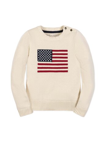HOPE & HENRY Organic Flag Sweater