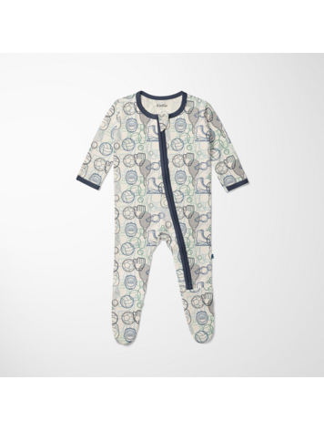 KICKEE PANTS Sports Gear Footie With 2 Way Zipper