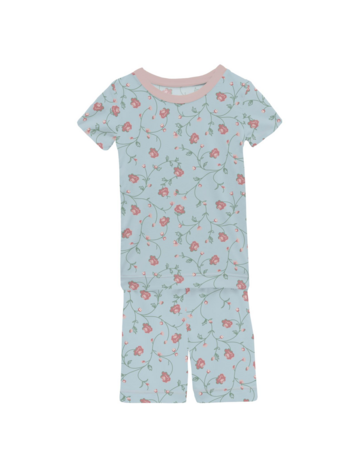 KICKEE PANTS Floral Vines Shorts Set