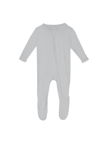 KICKEE PANTS Solid Footie With 2 Way Zipper