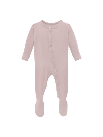 KICKEE PANTS Ruffle Footie With 2 Way Zipper