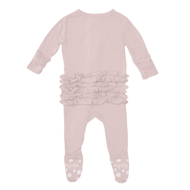KICKEE PANTS Ruffle Footie With 2 Way Zipper