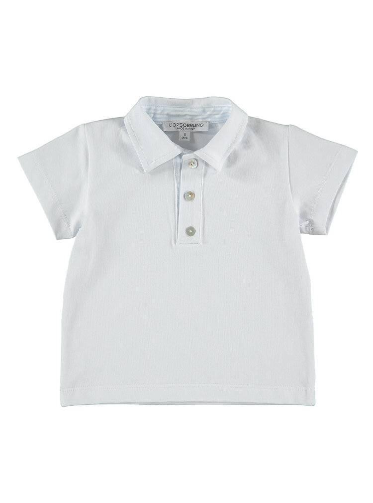 LORSOBRUNOBABY Cotton Knit Baby Polo