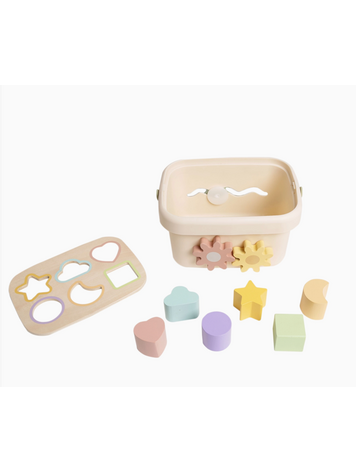 PEARHEAD Wooden Shapes Sorter Bucket