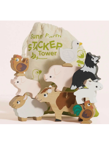 LE TOY VAN, INC. Farmyard Stacking Animals & Bag