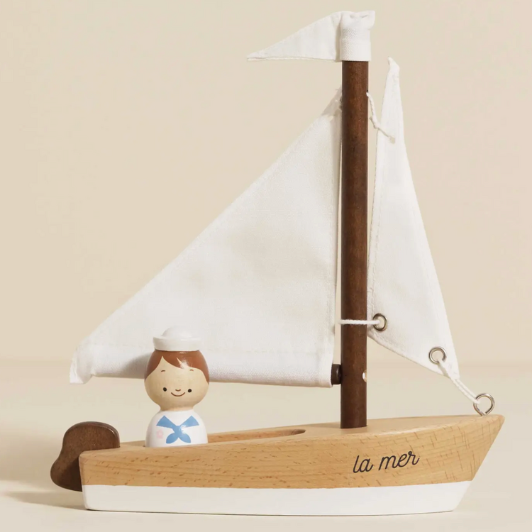 LE TOY VAN, INC. Wooden Sailing Boat & Captain