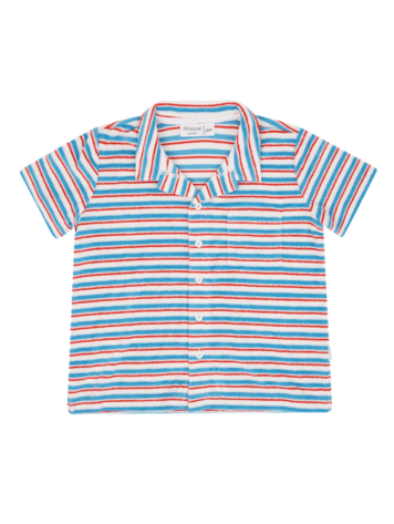 MINNOW Stripe Terry Baby Button Up