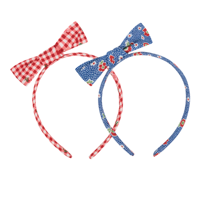 MINNOW 2 Pack Headbands - Gingham/Floral