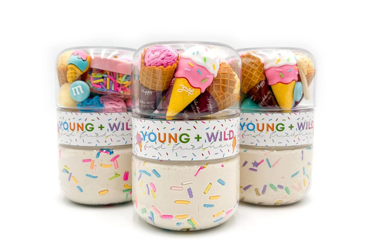 YOUNG + WILD AND FRIEDMAN Grab + Go Dough Jar - Ice Cream