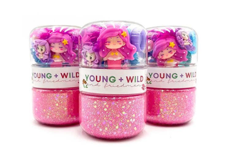YOUNG + WILD AND FRIEDMAN Mermaid Magic  Grab & Go Dough Jar