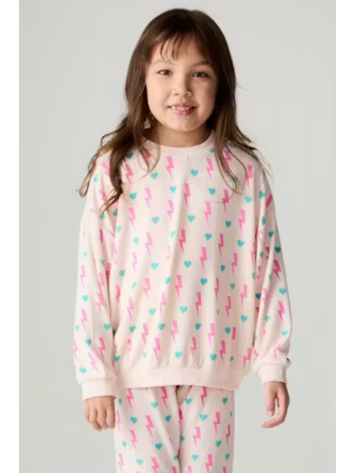 CHASER Bolt Hearts Cozy Pullover