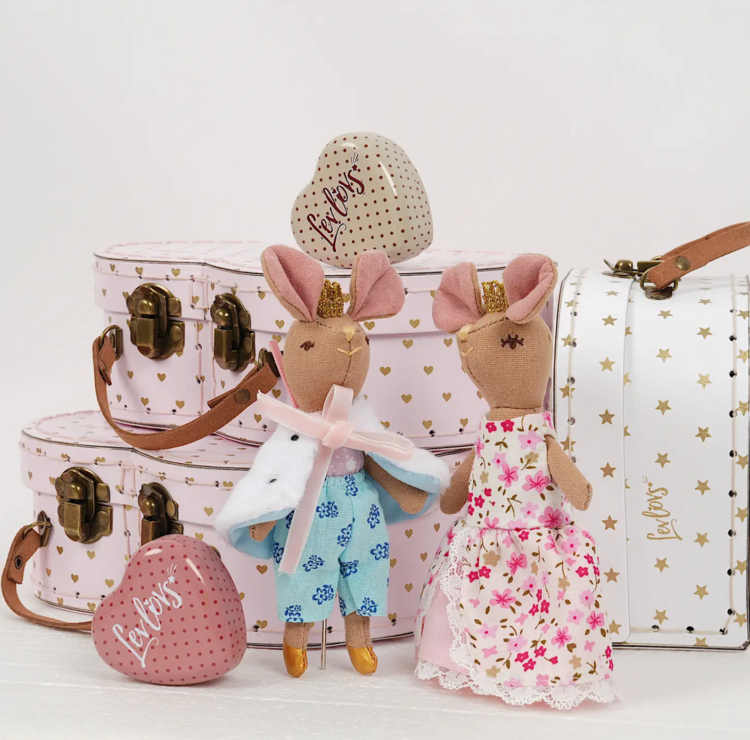 LEVLOVS Prince And Princess Mice In Case
