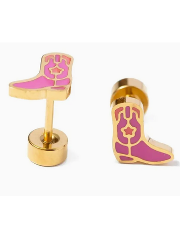 PIP POP POST Cowboy Boot Earrings