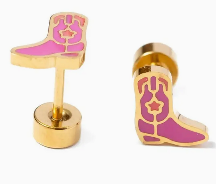 PIP POP POST Cowboy Boot Earrings