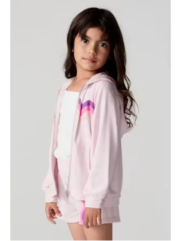 CHASER Pink Wave Zip Up Hoodie