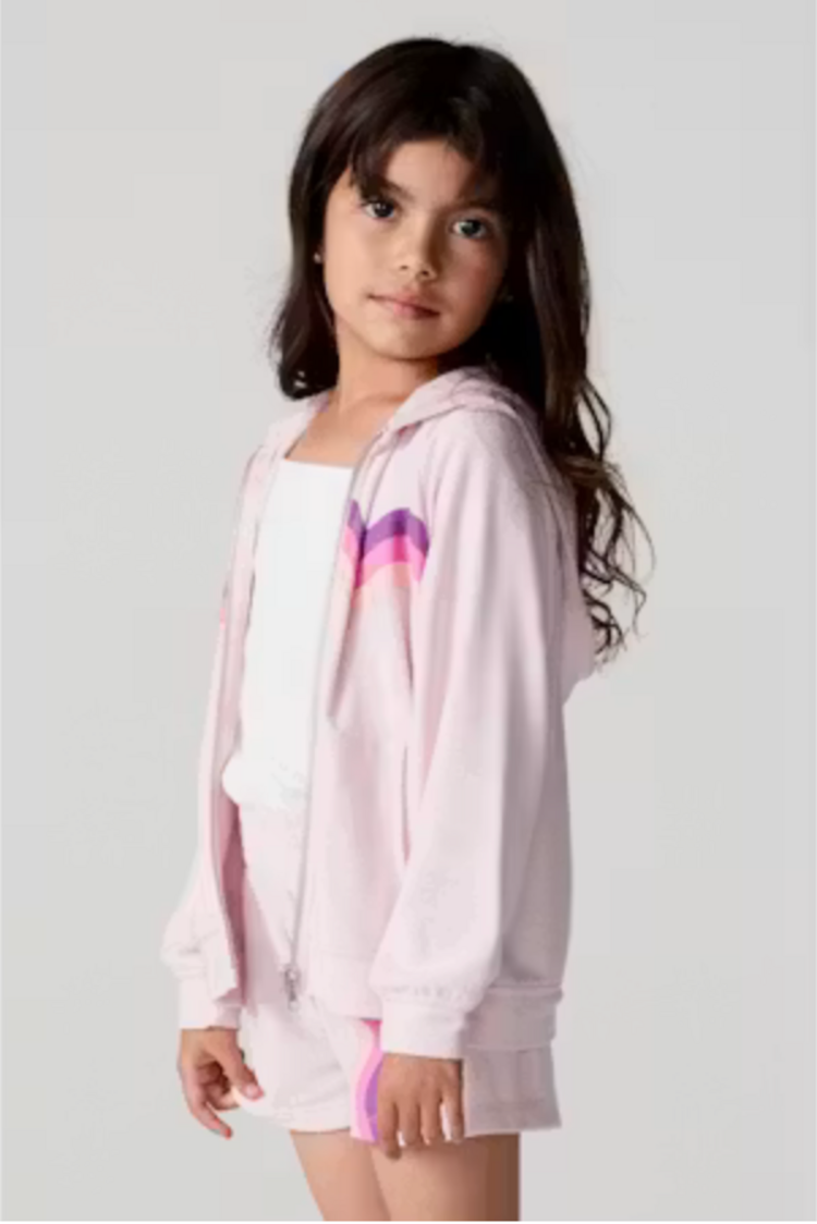CHASER Pink Wave Zip Up Hoodie