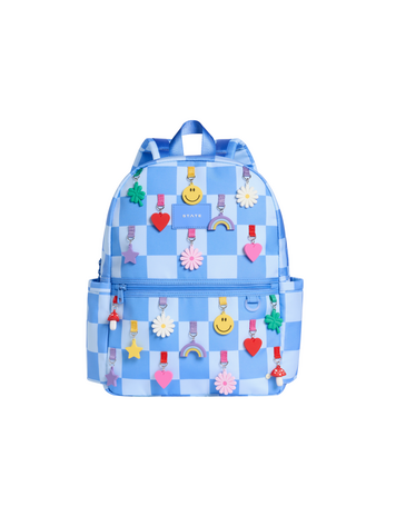 STATE BAGS Charms Blue Check Kane Backpack
