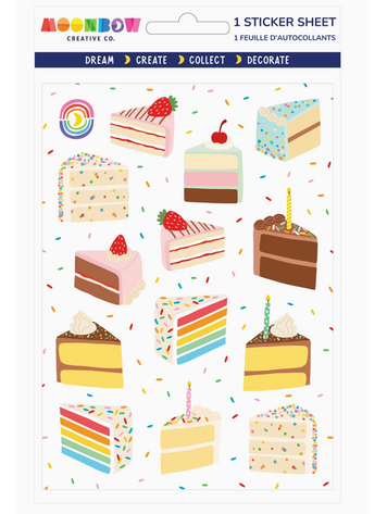 MOONBOW CREATIVE CO Cake It Away Glossy Sticker Sheet