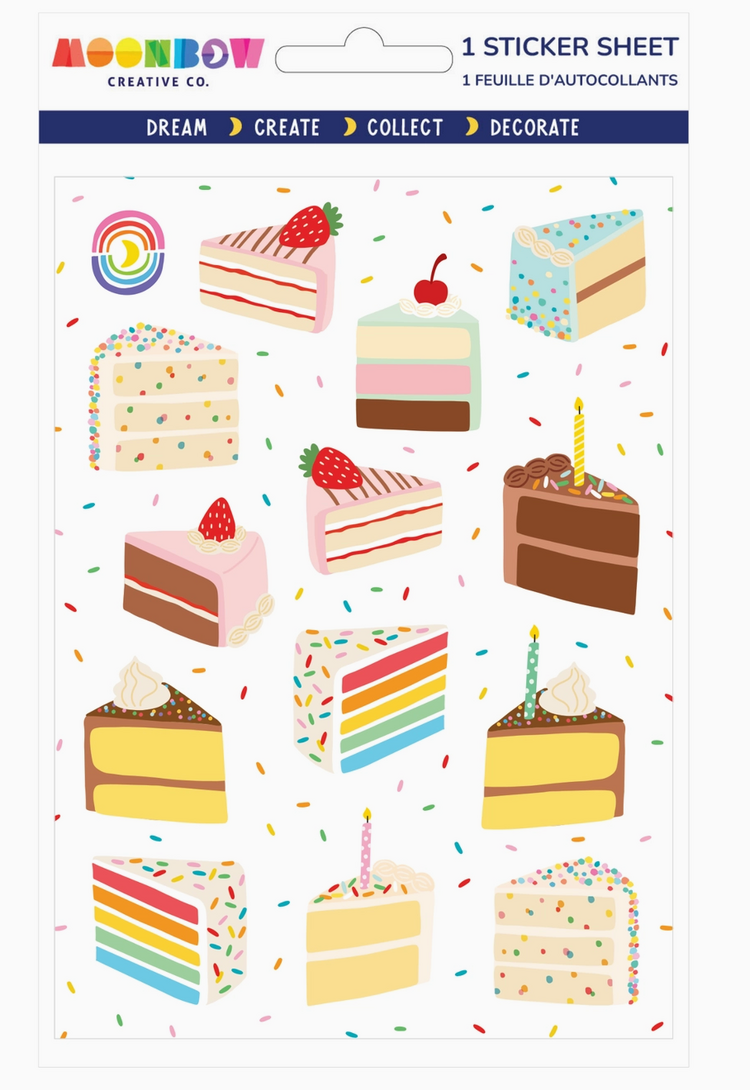 MOONBOW CREATIVE CO Cake It Away Glossy Sticker Sheet