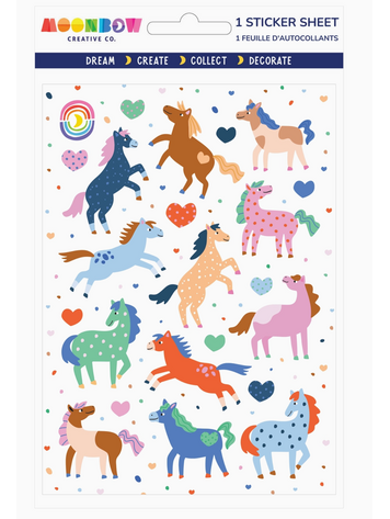 MOONBOW CREATIVE CO Funky Foals Glossy Sticker Sheet