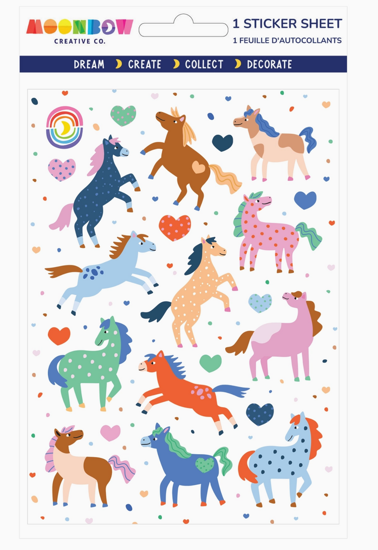 MOONBOW CREATIVE CO Funky Foals Glossy Sticker Sheet