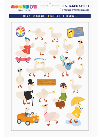 MOONBOW CREATIVE CO Goose On The Loose Glossy Sticker Sheet