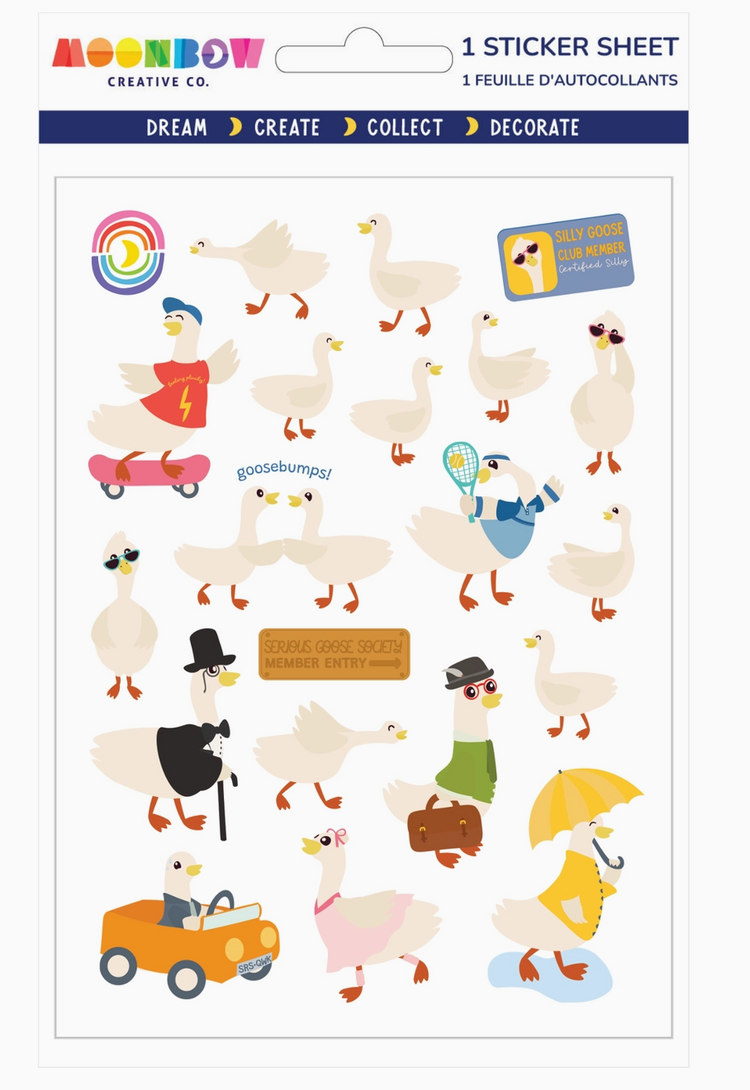MOONBOW CREATIVE CO Goose On The Loose Glossy Sticker Sheet