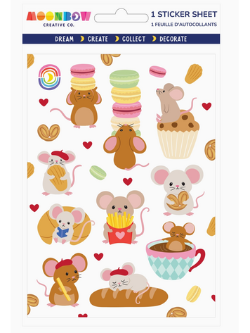 MOONBOW CREATIVE CO Oui Whisk And Whiskers Glossy Sticker Sheet