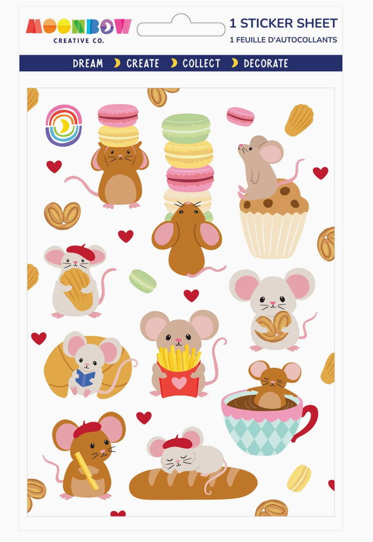 MOONBOW CREATIVE CO Oui Whisk And Whiskers Glossy Sticker Sheet