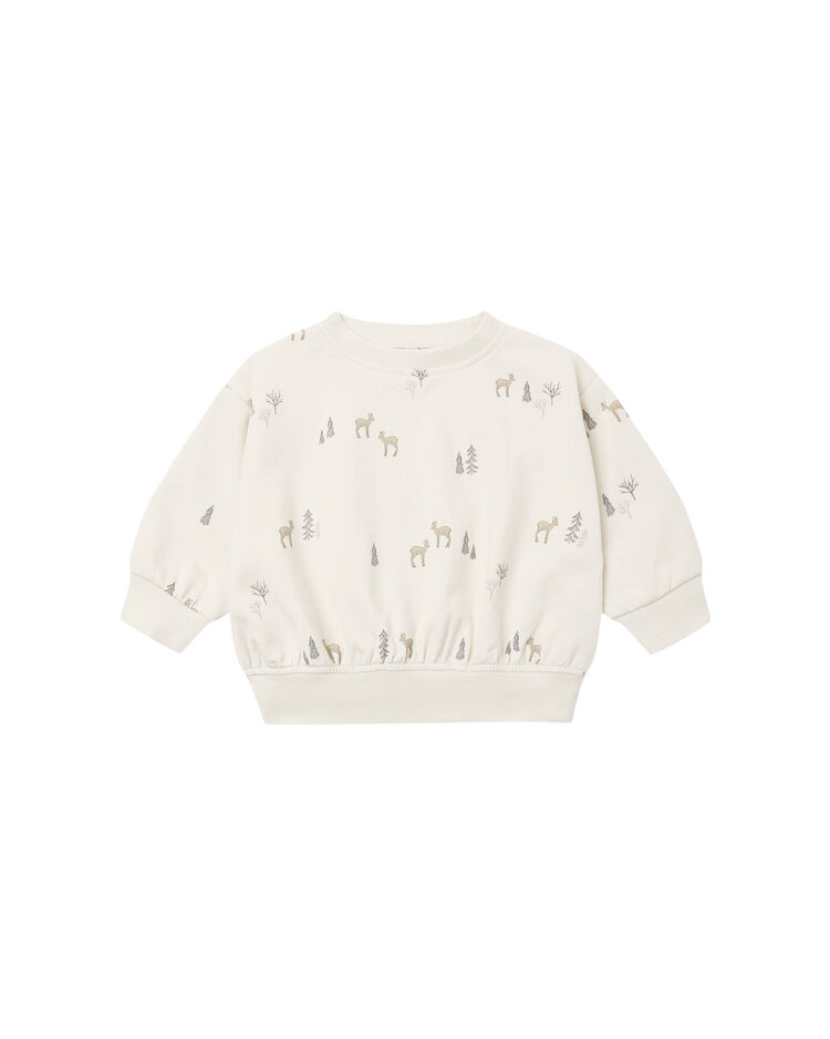 QUINCY MAE Deer Relaxed Sweatshirt