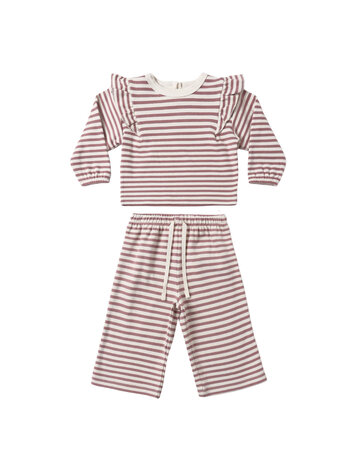 QUINCY MAE Ruffle Stripe Cozy Baby Set