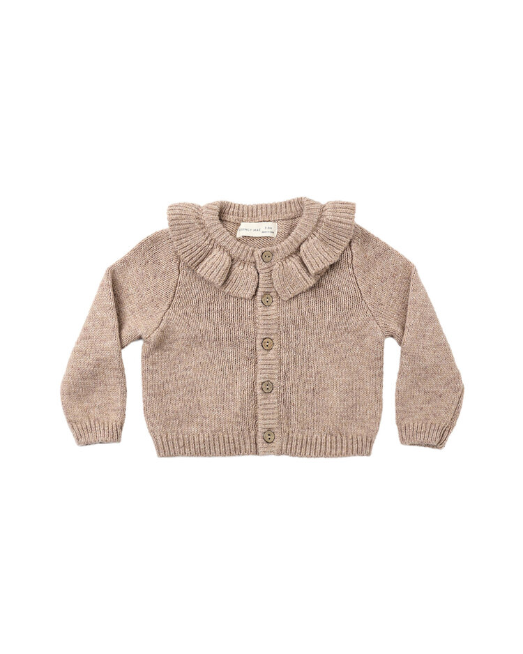 QUINCY MAE Ruffle Collar Girls Cardigan
