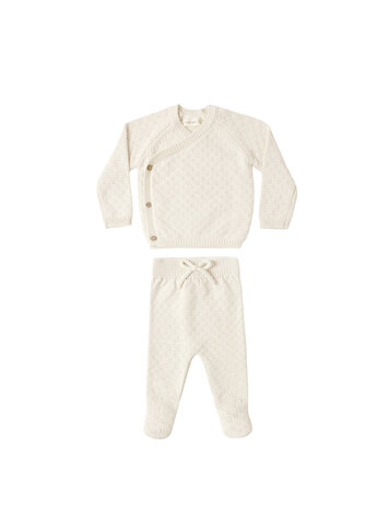 QUINCY MAE Knit Wrap Top + Pant Set
