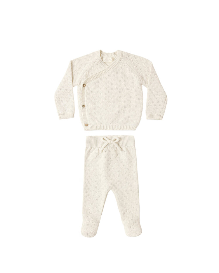 QUINCY MAE Knit Wrap Top + Pant Set