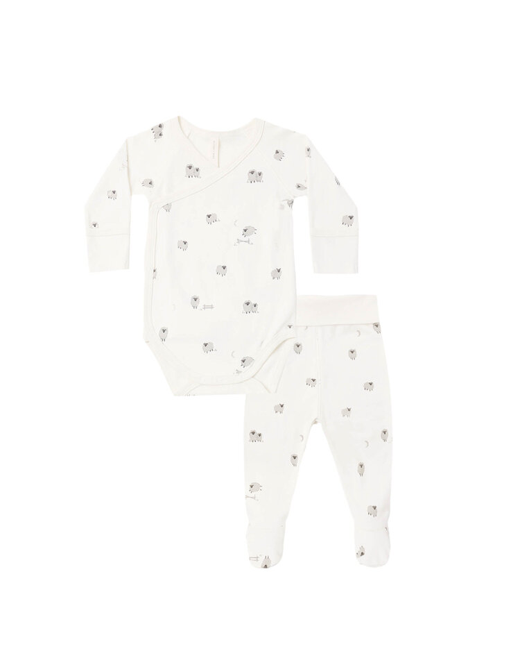 QUINCY MAE Sheep Side Snap Pant Set