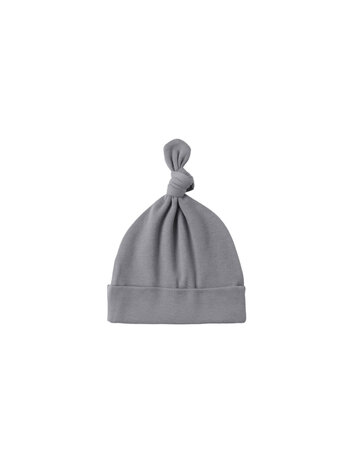 QUINCY MAE Knotted Baby Hat - Slate