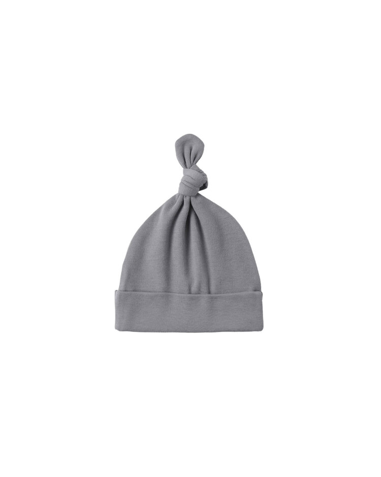 QUINCY MAE Knotted Baby Hat - Slate