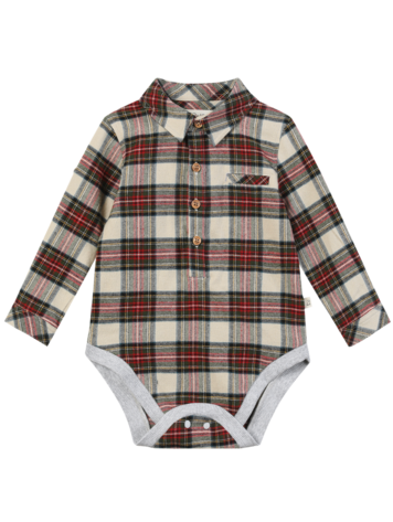 ME + HENRY Jasper Plaid Onesie