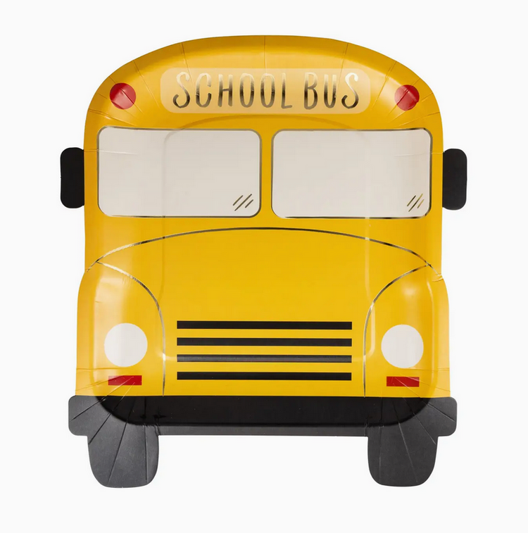 MY MIND'S EYE School Bus Shaped Paper Plate
