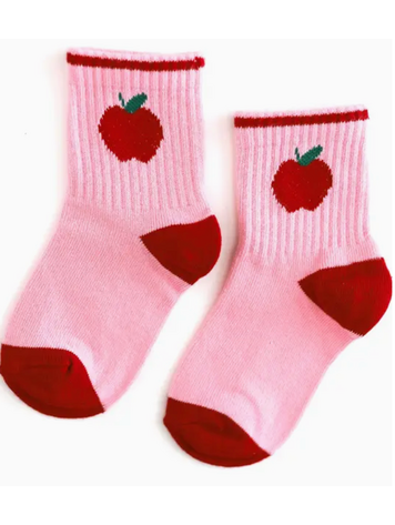 LITTLE STOCKING CO Apple Crew Socks