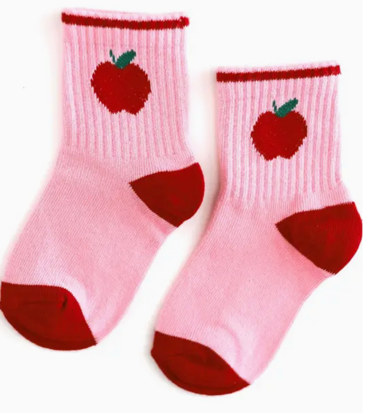 LITTLE STOCKING CO Apple Crew Socks