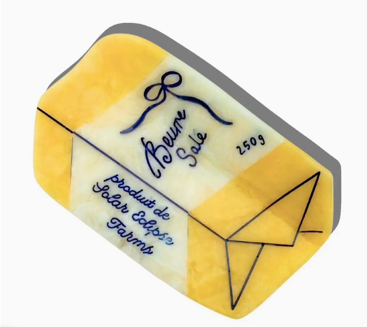 SOLAR ECLIPSE Hand-Painted French Butter Claw Clip