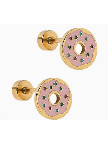 LINNY CO Donut Screwback Stud Earrings