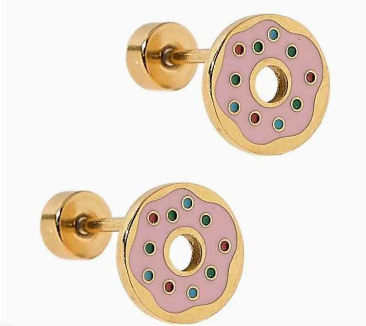 LINNY CO Donut Screwback Stud Earrings