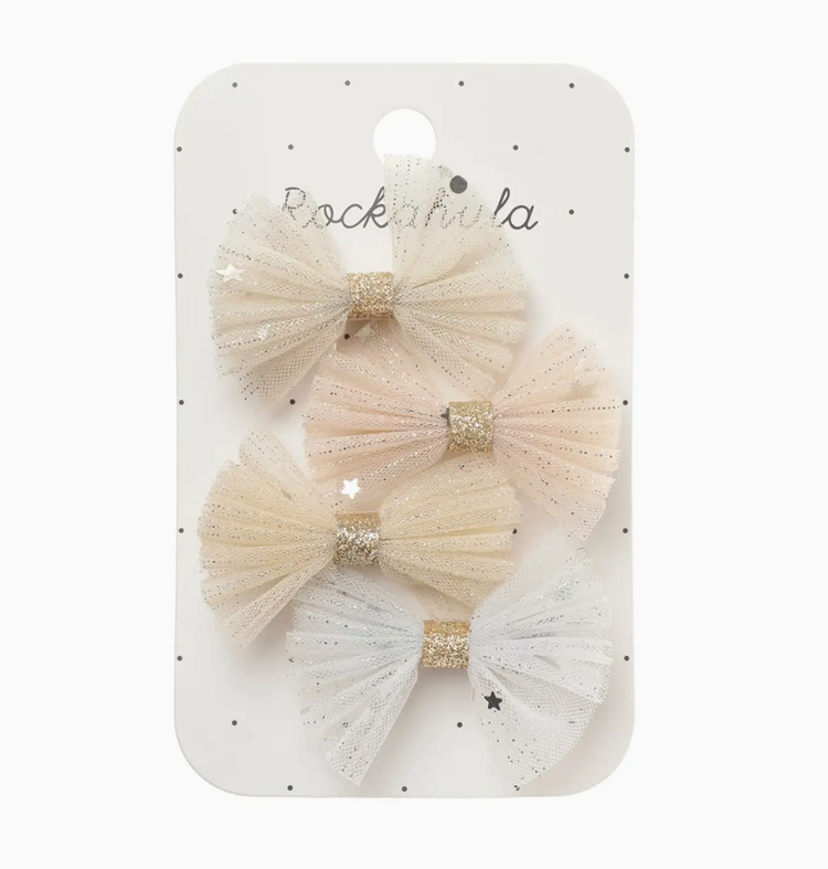 ROCKAHULA KIDS Shimmer Tulle Mini Bow Clips