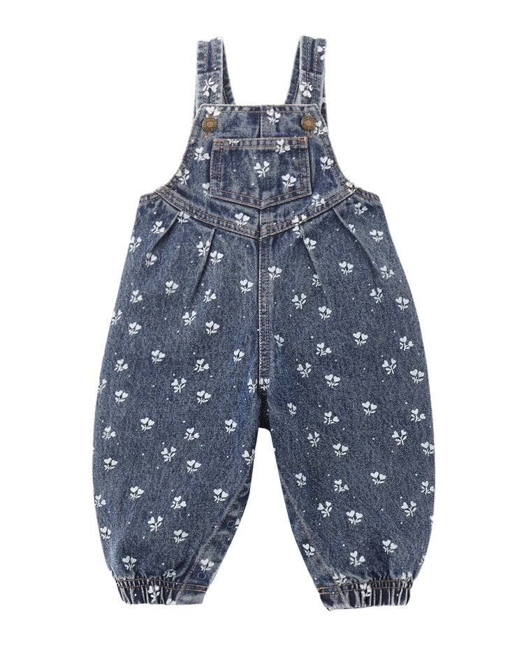 RYLEE AND CRU Vintage Heart Ditsy Overall
