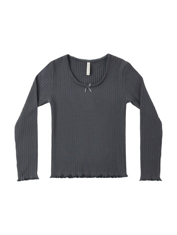 RYLEE AND CRU Solid Ribbed Long Sleeve